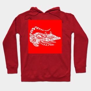 tlacuache in mariachi red style ecopop Hoodie